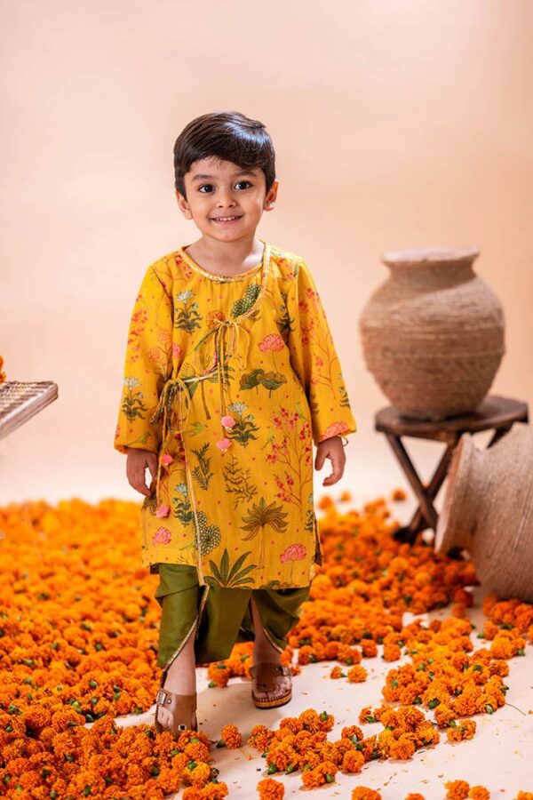 Pichwai Printed Dhoti Kurta - Image 5