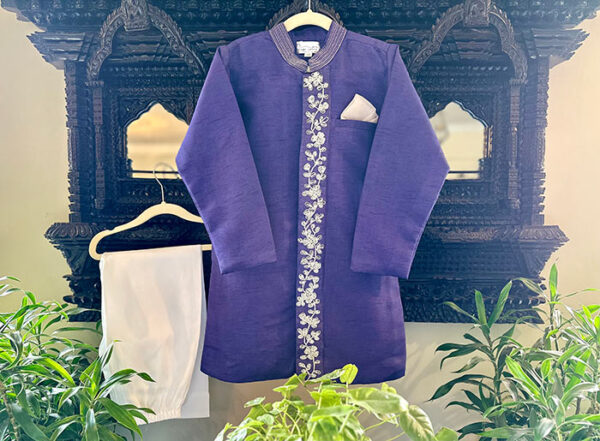 Pearl Embroidered Sherwani Set